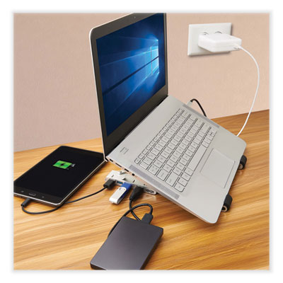 Tripp Lite USB-C Hub with Laptop Stand, 4 Ports, Silver, Ships in 7-10 Business Days (U460ST44AC)