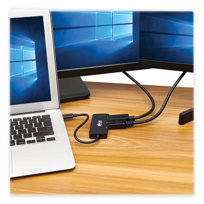 Tripp Lite USB-C DisplayPort Triple Display Adapter, DisplayPort/USB, Black, Ships in 7-10 Business Days (TRPU4443DPMST)