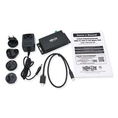 Tripp Lite Industrial-Grade USB Hub, 4 Ports, Black, Ships in 7-10 Business Days (TRPU4602A2CIND)
