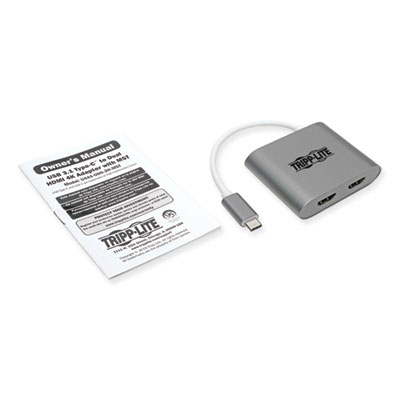 Tripp Lite USB-C to Dual HDMI Adapter, Gray, Ships in 7-10 Business Days (TRPU44406N2HMST)