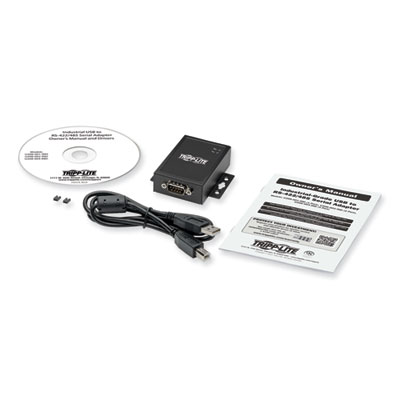 Tripp Lite RS-422/RS-485 USB to Serial FTDI Adapter with COM Retention, DB9 (Male)/USB-B (Female), Black, Ships in 7-10 Business Days (U208001IND)