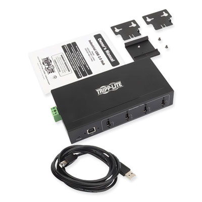 Tripp Lite Industrial-Grade USB 2.0 Hub, 4 Ports, Black, Ships in 7-10 Business Days (U223004IND1)