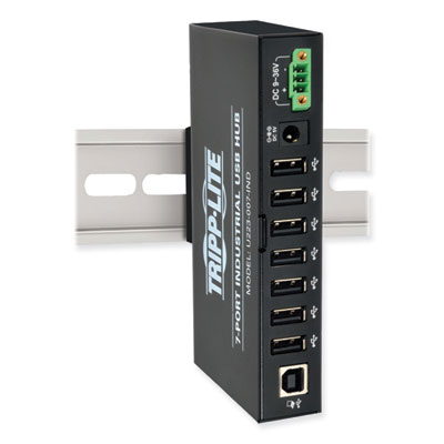 Tripp Lite Industrial-Grade USB 2.0 Hub, 7 Ports, Black, Ships in 7-10 Business Days (U223007IND)
