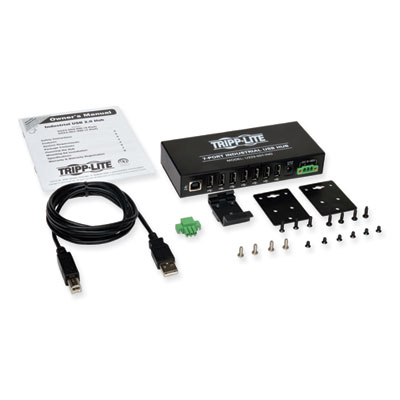 Tripp Lite Industrial-Grade USB 2.0 Hub, 7 Ports, Black, Ships in 7-10 Business Days (U223007IND)