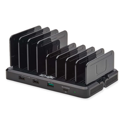 Tripp Lite Eight-Port USB Smart Charging Station, 8 Devices, 9.06 x 5.71 x 3.35, Black, Ships in 7-10 Business Days (U280008CQCST)