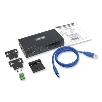 Tripp Lite Industrial-Grade USB 3.0 SuperSpeed Hub, 4 Ports, Black, Ships in 7-10 Business Days (U360004IND)