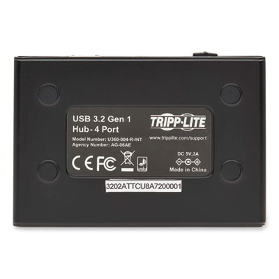 Tripp Lite USB-A Mini Hub, 4 Ports, Black, Ships in 7-10 Business Days (U360004RINT)