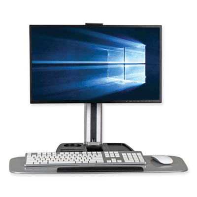 Tripp Lite WorkWise Wall-Mount Workstation, 31.1" x 37.6" x 26.2", Black/Silver, Ships in 7-10 Business Days (WWSS1332W)