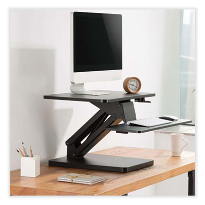Tripp Lite WorkWise Safe-IT Adjustable-Height Sit-Stand Desktop Workstation, 23.6" to 24.2" x 6.3" to 17.5", BK, Ships in 7-10 Bus Days (TRPWWSSDTAM)