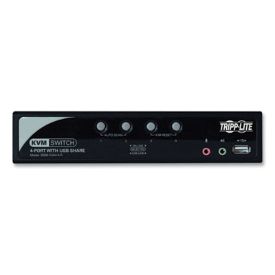 Tripp Lite 4-Port KVM Switch with Audio, OSD and Peripheral Sharing, Ships in 7-10 Business Days (B006VUA4KR)