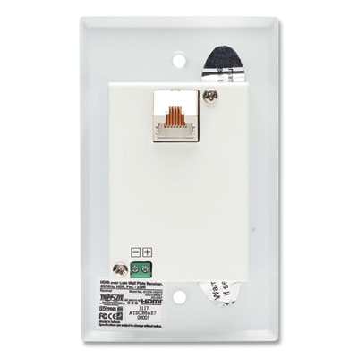 Tripp Lite 1-Port HDMI Over CAT6 Wall Plate Receiver, TAA Compliant, Ships in 7-10 Business Days (B127A1A0FH)