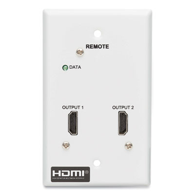 Tripp Lite 2-Port HDMI Over CAT6 Receiver Wall Plate, TAA Compliant, Ships in 7-10 Business Days (B127A2A0FH)