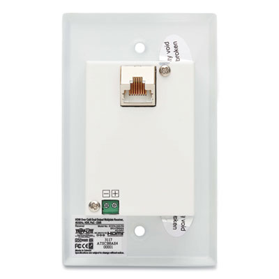 Tripp Lite 2-Port HDMI Over CAT6 Receiver Wall Plate, TAA Compliant, Ships in 7-10 Business Days (B127A2A0FH)