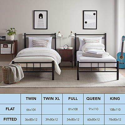 Host & Home Microfiber Fitted Sheets - Queen - Gray W/ Blue Hem, Case Of 24 (MFS-608012-GY)