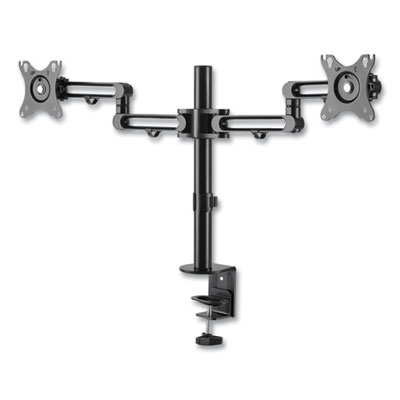 Tripp Lite Dual Display TV/Monitor Mount w/Flex-Arm/Desktop Clmp, 27",360 Rot, -30/+30 Tilt,BK,Support 17.6lb, Ships in 7-10 Bus Days (DDR1327SDFC1)