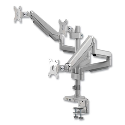 Tripp Lite Triple Display Mount w/Flex Arm for 30" Monitor, -90/+90 Rotation/Tilt, Silver, Supports 15.4 lb, Ships in 7-10 Bus Days (DDR1730TAL)