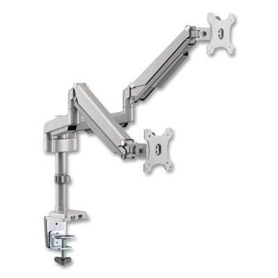 Tripp Lite Dual Monitor/TV Mount w/Flex Arm for 34" Monitors, -90/+90 Rotation/Tilt, Silver, Supports 19.8lb, Ships in 7-10 Bus Days (DDR1732DAL)