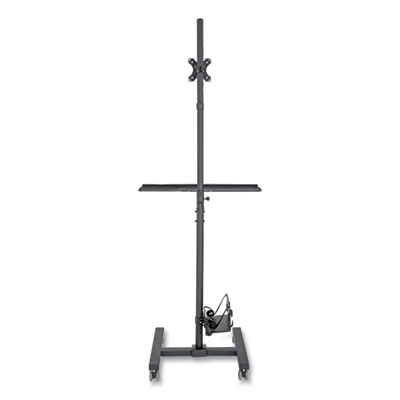 Tripp Lite Mobile Workstation with Monitor Mount, 25.7" x 21" x 17" to 32", Black, Ships in 7-10 Business Days (DMCS1732S)