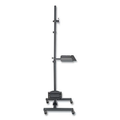 Tripp Lite Mobile Workstation with Monitor Mount, 25.7" x 21" x 17" to 32", Black, Ships in 7-10 Business Days (DMCS1732S)