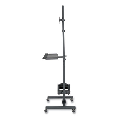 Tripp Lite Mobile Workstation with Monitor Mount, 25.7" x 21" x 17" to 32", Black, Ships in 7-10 Business Days (DMCS1732S)