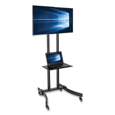 Tripp Lite Rolling TV/Monitor Cart for TVs and Monitors, Metal, 88 lb Capacity, 27.6 x 27.6 x 67.5, Black, Ships in 7-10 Business Days (DMCS3770L)