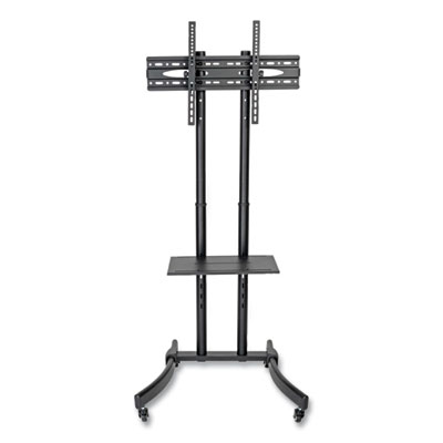 Tripp Lite Rolling TV/Monitor Cart for TVs and Monitors, Metal, 88 lb Capacity, 27.6 x 27.6 x 67.5, Black, Ships in 7-10 Business Days (DMCS3770L)