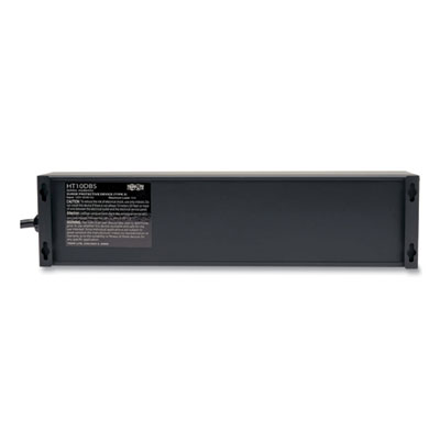 Tripp Lite Isobar 10-Outlet Home/Business Theater Surge Protector, 10 AC Outlets, 8 ft Cord, 3,840 J, Black, Ships in 7-10 Business Days (HT10DBS)