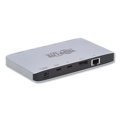 Tripp Lite Thunderbolt 3 Dock w/USB-C Compat and Dual Display,3.5mm/DisplayPort/Micro SD/RJ45/SD/USB/USB-C,BK/GY, Ships in 7-10 Bus Days (TRPMTB3DOCK03)