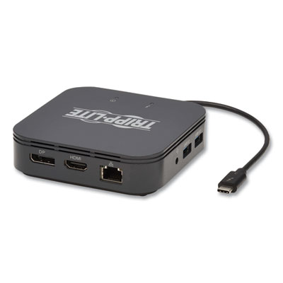 Tripp Lite Thunderbolt 3 Dual Monitor Docking Station, 3.5 mm/DisplayPort/HDMI/USB-A/USB-C PD Charging/RJ45, BK, Ships in 7-10 Bus Days (MTB3DOCK04)