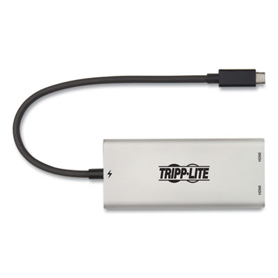 Tripp Lite Thunderbolt 3 USB-C to HDMI Dual Monitor Adapter, Gray, Ships in 7-10 Business Days (MTB3002HD)