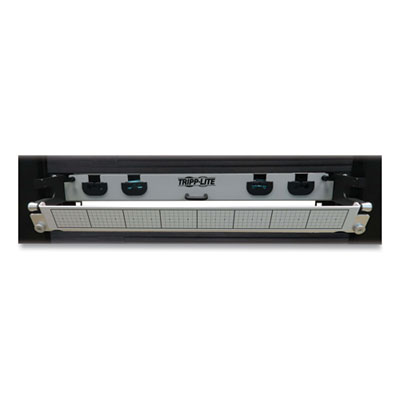 Tripp Lite 1U Preloaded Multimode Fiber Cable Panel, MTP/MPO (F) to (4) LC Duplex (M), 32.8 ft, Aqua, Ships in 7-10 Business Days (N48M4M8L410)