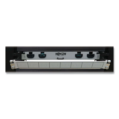 Tripp Lite 1U Preloaded Multimode Fiber Cable Panel, (4) LC Duplex (M) to (4) LC Duplex (M), 32.8 ft, Aqua, Ships in 7-10 Business Days (N48M6L8L10)
