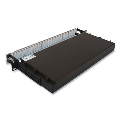 Tripp Lite 1U Preloaded Multimode Fiber Cable Panel, LC Duplex (Male) to LC Duplex (Male), 32.8 ft, Aqua, Ships in 7-10 Business Days (N48M8L2L10)