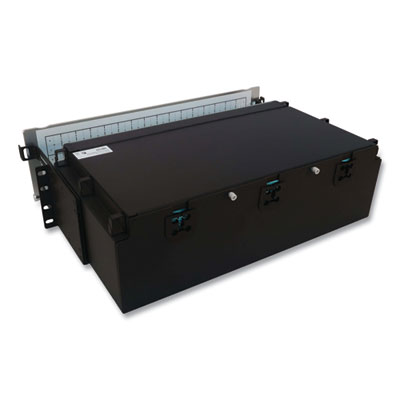 Tripp Lite 3U Preloaded Multimode Fiber Cable Panel, (48) MTP/MPO (F) to (192) LC Duplex (F), 16.4 ft, Aqua, Ships in 7-10 Bus Days (N48M48M8L405)