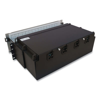 Tripp Lite 3U Preloaded Multimode Fiber Cable Panel, (64) MTP/MPO (F) to (256) LC Duplex (F), 9.8 ft, Aqua, Ships in 7-10 Business Days (N48M64M8L403)