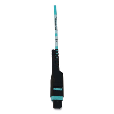 Tripp Lite 3U Preloaded Multimode Fiber Cable Panel, (64) MTP/MPO (F) to (256) LC Duplex (F), 9.8 ft, Aqua, Ships in 7-10 Business Days (N48M64M8L403)