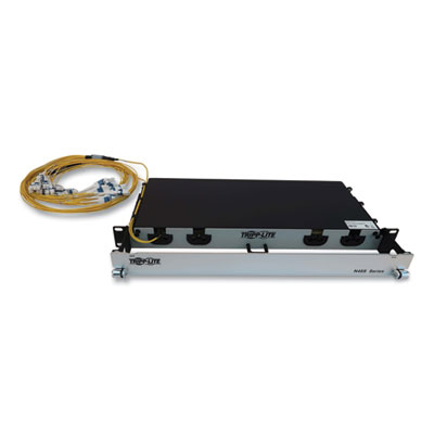 Tripp Lite 1U Preloaded Singlemode Fiber Cable Panel, (12) LC Duplex (M) to (12) LC Duplex (M), 65.6 ft, YW, Ships in 7-10 Bus Days (N48S2L24L20)