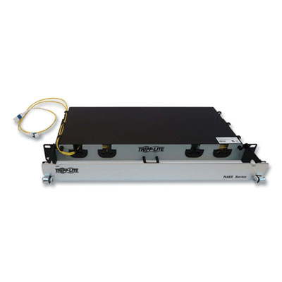 Tripp Lite 1U Preloaded Singlemode Fiber Cable Panel, LC Duplex (Male) to LC Duplex (Male), 32.8 ft, Yellow, Ships in 7-10 Business Days (N48S8L2L10)