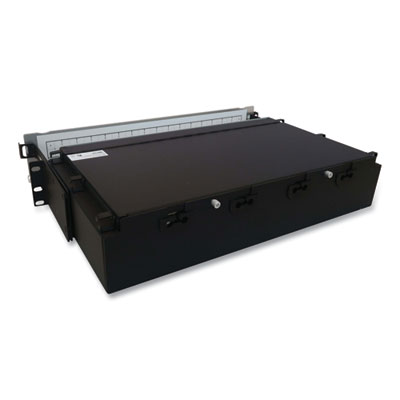 Tripp Lite 2U Preloaded Singlemode Fiber Cable Panel, (32) MTP/MPO (F) to (128) LC Duplex (F), 9.8 ft, YW, Ships in 7-10 Bus Days (N48S32M8L403)