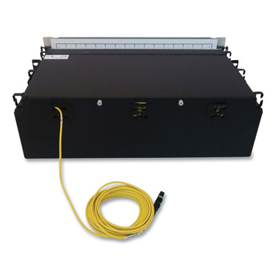 Tripp Lite 3U Preloaded Singlemode Fiber Cable Panel, (48) MTP/MPO (F) to (192) LC Duplex (F), 16.4ft, YW, Ships in 7-10 Business Days (N48S48M8L405)