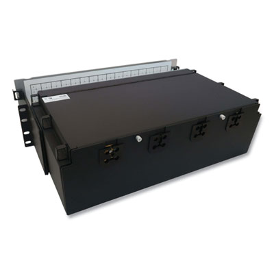 Tripp Lite 3U Preloaded Singlemode Fiber Cable Panel, (64) MTP/MPO (F) to (256) LC Duplex (M), 9.8 ft, YW, Ships in 7-10 Bus Days (N48S64M8L403)