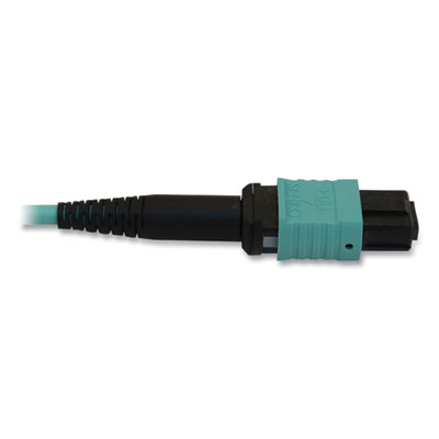 Tripp Lite OM3-Rated Fiber Optic Cable, 12-Strand MTP/MPO (M) to 12-Strand MTP/MPO (F), 16.4 ft, Aqua, Ships in 7-10 Business Days (N842B05M12MF)