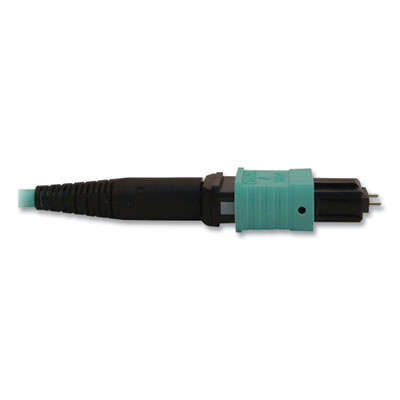 Tripp Lite OM3-Rated Fiber Optic Cable, 12-Strand MTP/MPO (M) to 12-Strand MTP/MPO (F), 32.8 ft, Aqua, Ships in 7-10 Business Days (N842B10M12MF)