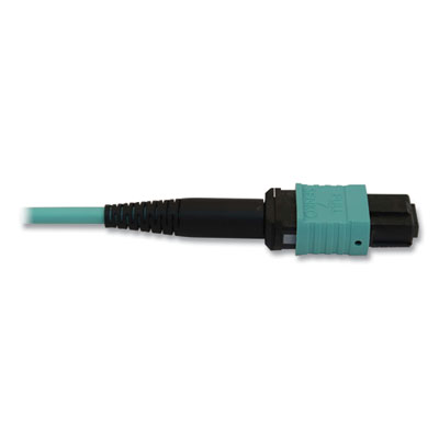 Tripp Lite OM3-Rated 12-Strand to LC Duplex Fiber Optic Cable, 6.6 ft, Aqua, Ships in 7-10 Business Days (N844X02M8LP)