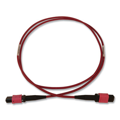 Tripp Lite OM4-Rated 12-Strand Fiber Optic Cable, 3.3 ft, Magenta, Ships in 7-10 Business Days (N845B01M12MG)