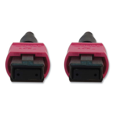Tripp Lite OM4-Rated 12-Strand Fiber Optic Cable, 3.3 ft, Magenta, Ships in 7-10 Business Days (N845B01M12MG)