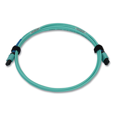 Tripp Lite OM3-Rated Fiber Optic Cable, 24-Strand MTP/MPO (F) to 24-Strand MTP/MPO (F), 6.6 ft, Aqua, Ships in 7-10 Business Days (N846B02M24P)