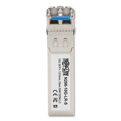 Tripp Lite Cisco Compatible SFP+ to LC Duplex Singlemode Transceiver Module, Range Up to 6.1 mi, Black, Ships in 7-10 Business Days (TRPN28610GLRS)