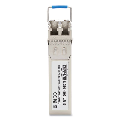 Tripp Lite Cisco Compatible SFP+ to LC Duplex Singlemode Transceiver Module, Range Up to 6.1 mi, Black, Ships in 7-10 Business Days (TRPN28610GLRS)