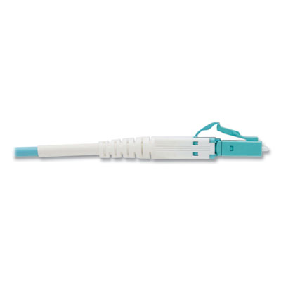 Tripp Lite OM4-Rated LC Duplex Fiber Optic Cable, 49.2 ft, Aqua, Ships in 7-10 Business Days (N82115MAQAR)